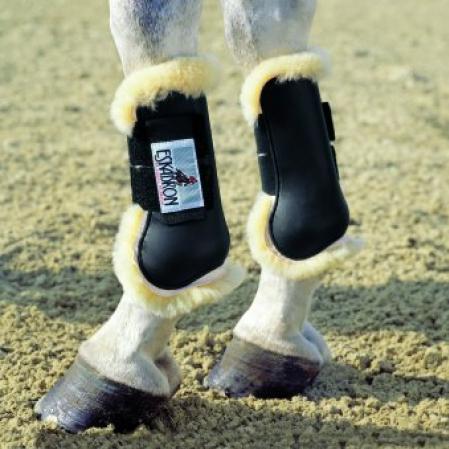 Open Fronted Sheepskin Protection Tendon Boots pony

