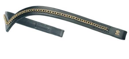 Browband with Gold chain, V shape browbands